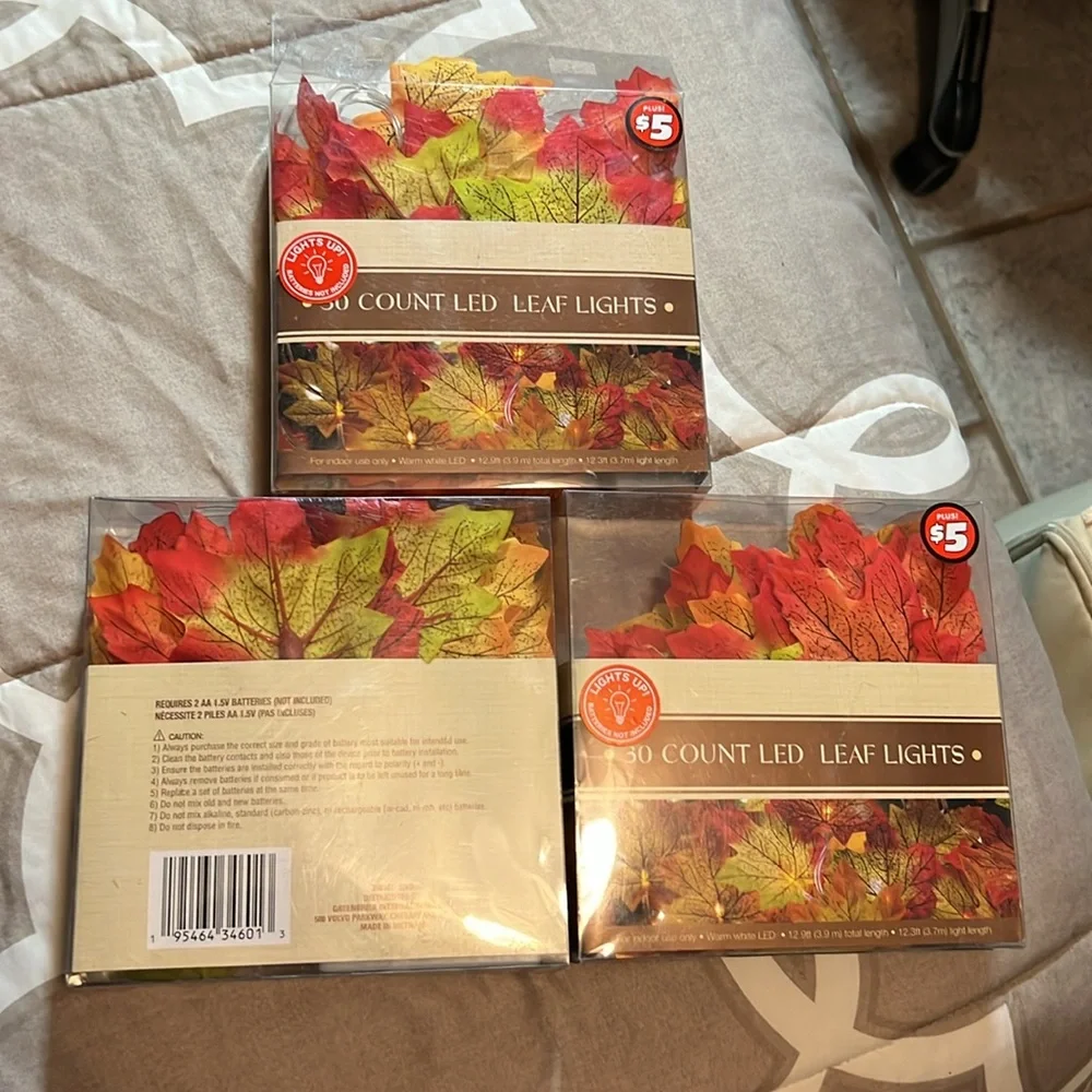 Fall leaves LED lights, 3 boxes